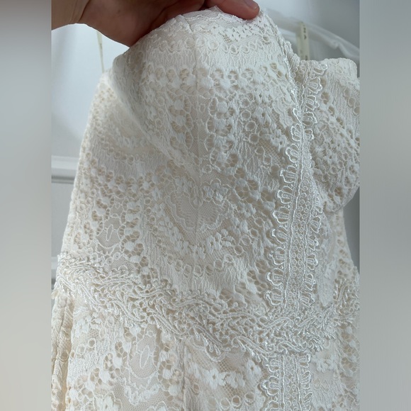 NWT Boho Wedding Dress + Belt - Picture 4 of 7